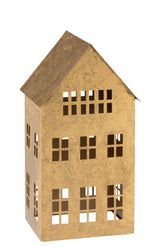 Kaarshouder Huis Sigma Ijzer Goud