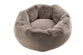 Kattenmand Rond Polyester Donker Grijs