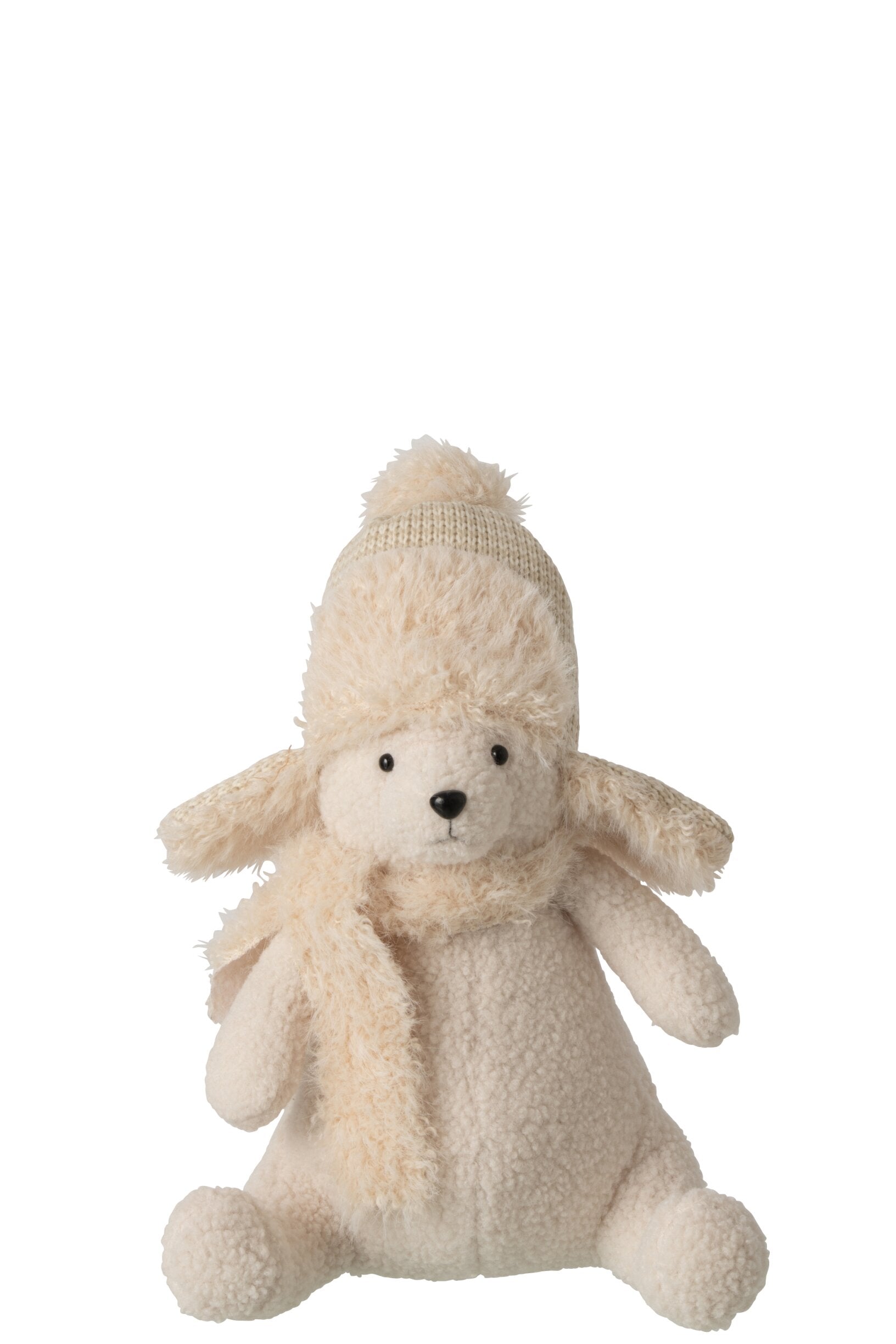 Beer Zittend Polyester Lichtbeige - (265150)