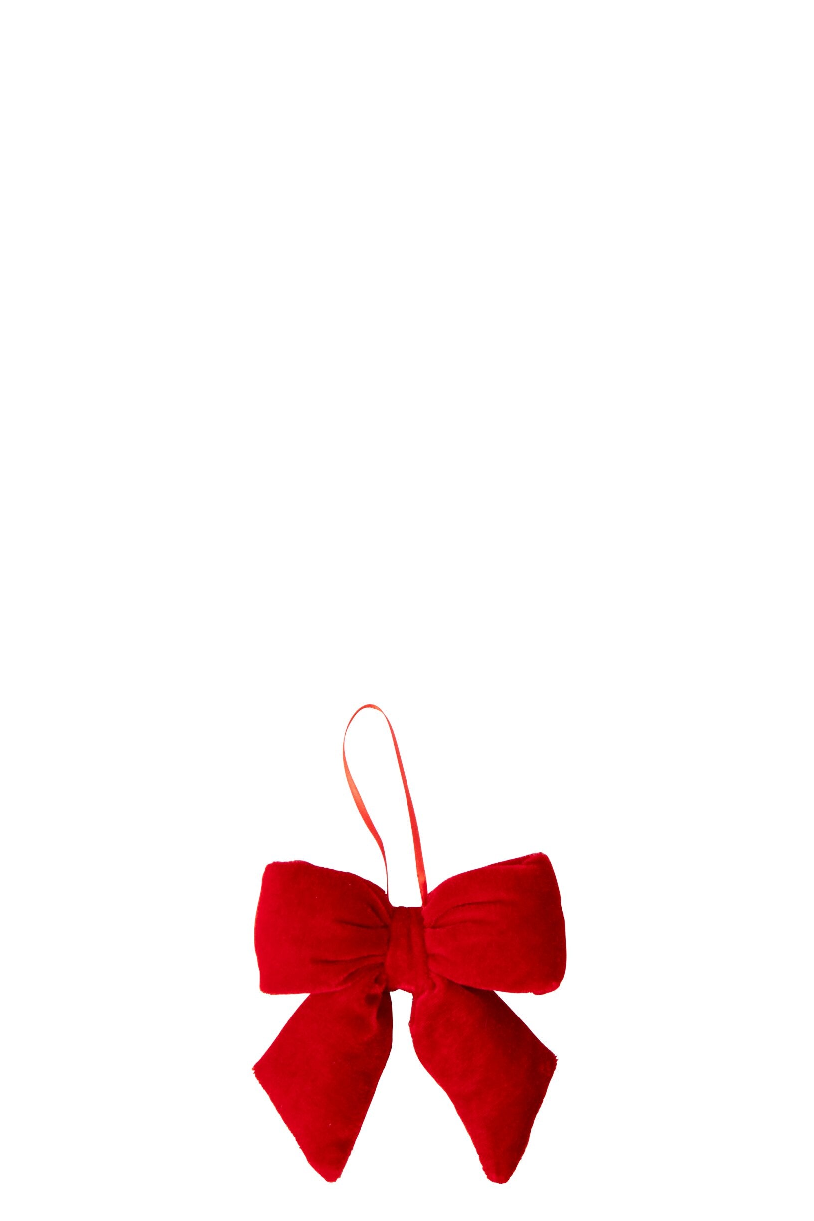 Hanger Strik Fluweel Kerstrood Xs - (266830)