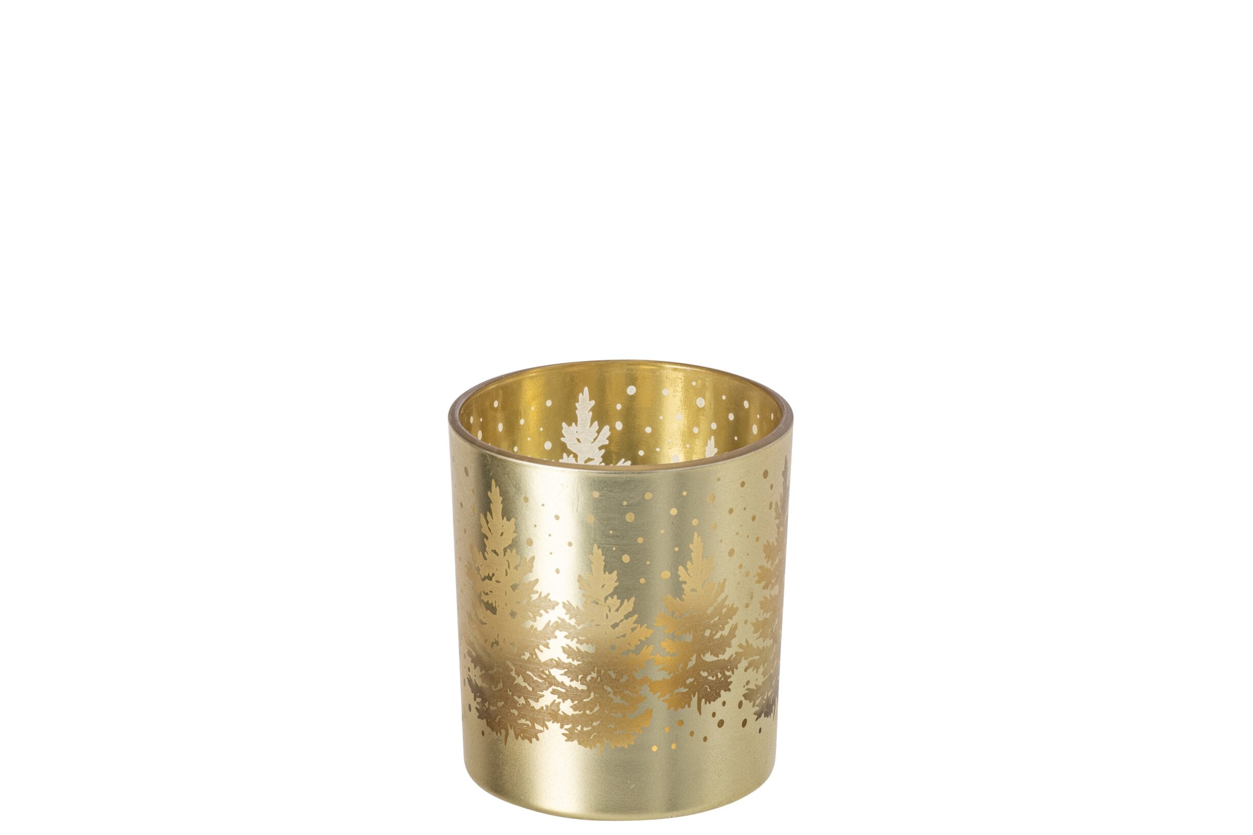 Kaarshouder Boom Glas Goud Small - (268625)