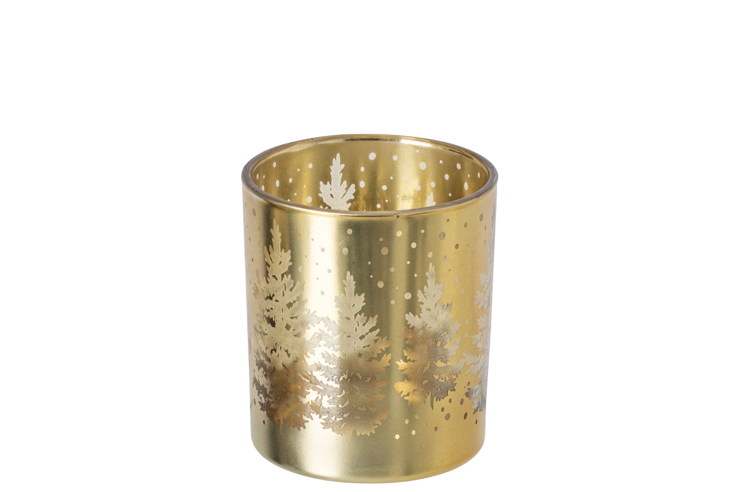 Kaarshouder Boom Glas Goud Medium - (268626)