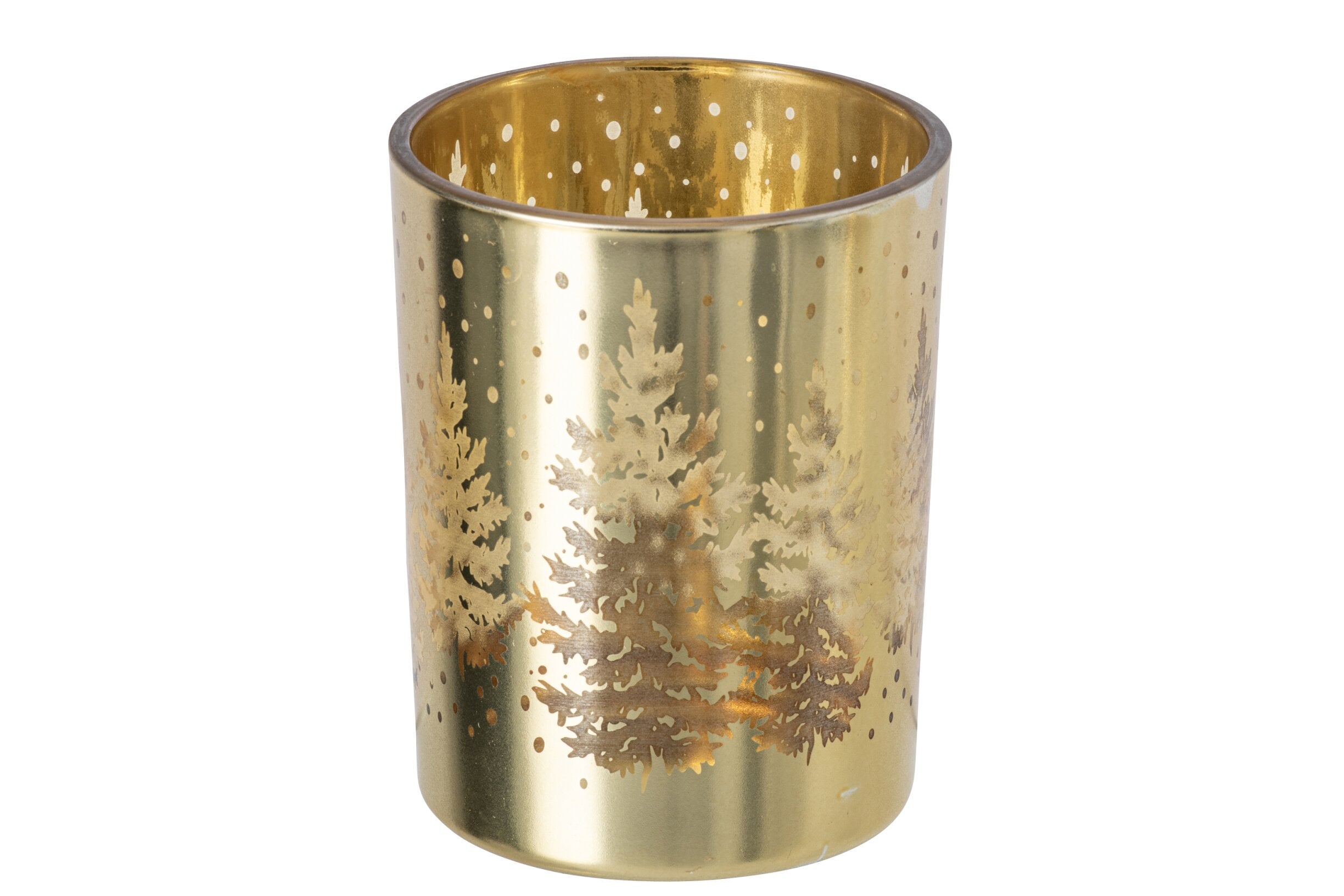 Kaarshouder Boom Glas Goud Large - (268627)