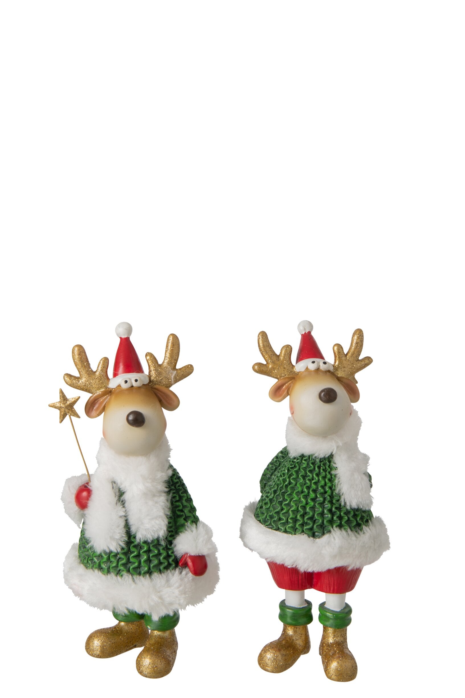 Rendier Winterkleren Donkergroen/Kerstrood S - (269698)
