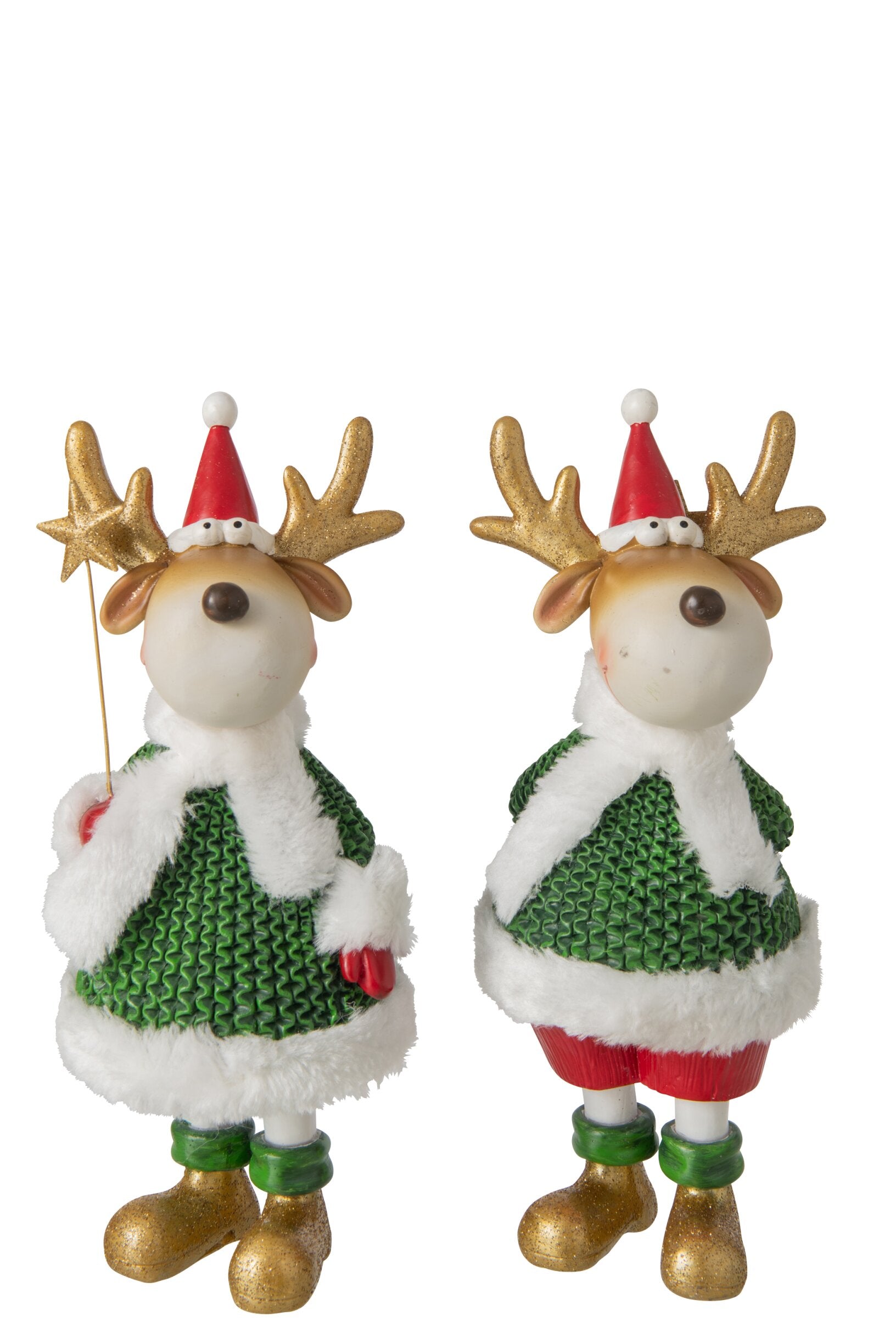 Rendier Winterkleren Donkergroen/Kerstrood L - (269699)