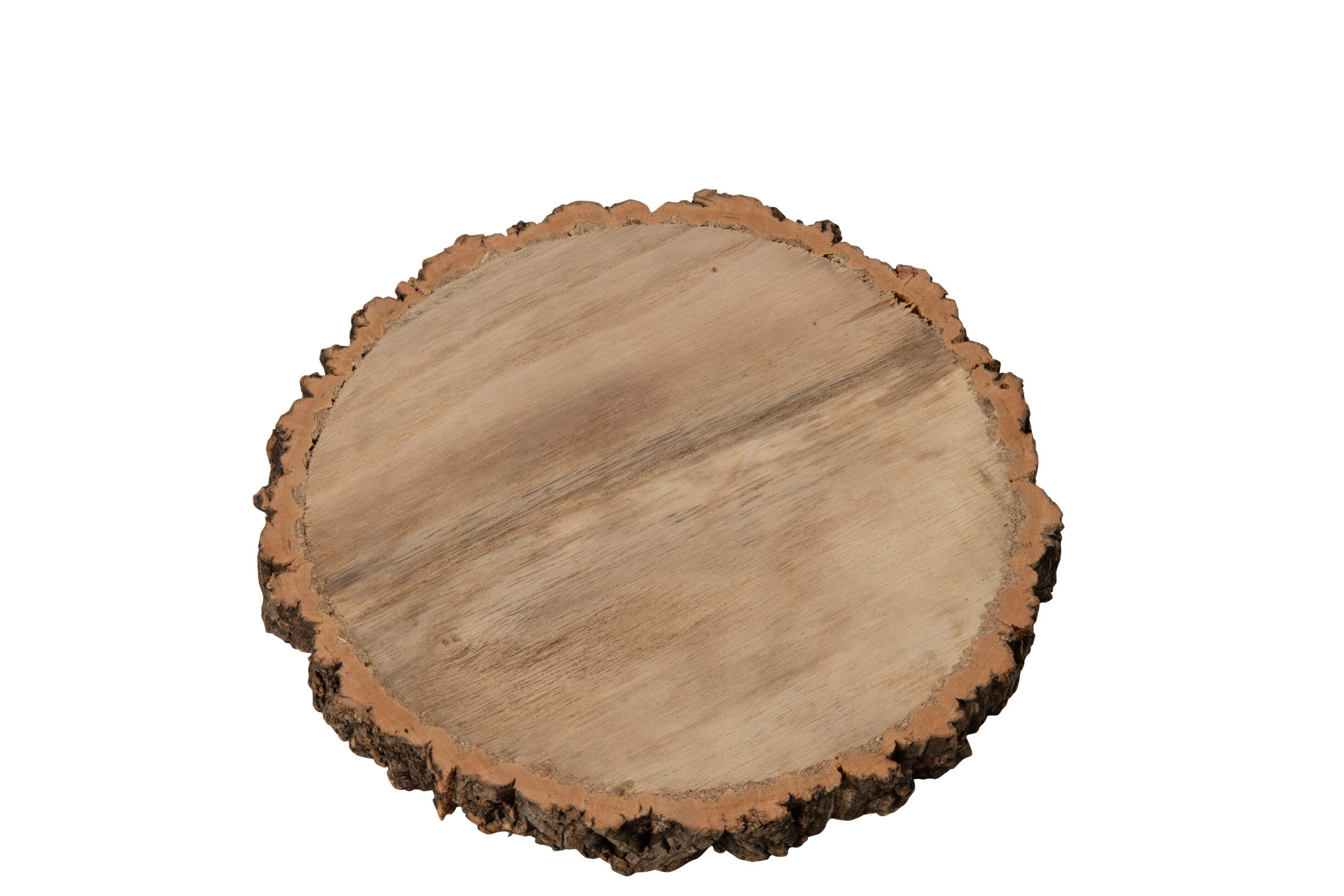 Schijf Rond Paulowniahout Naturel Medium - (269753)