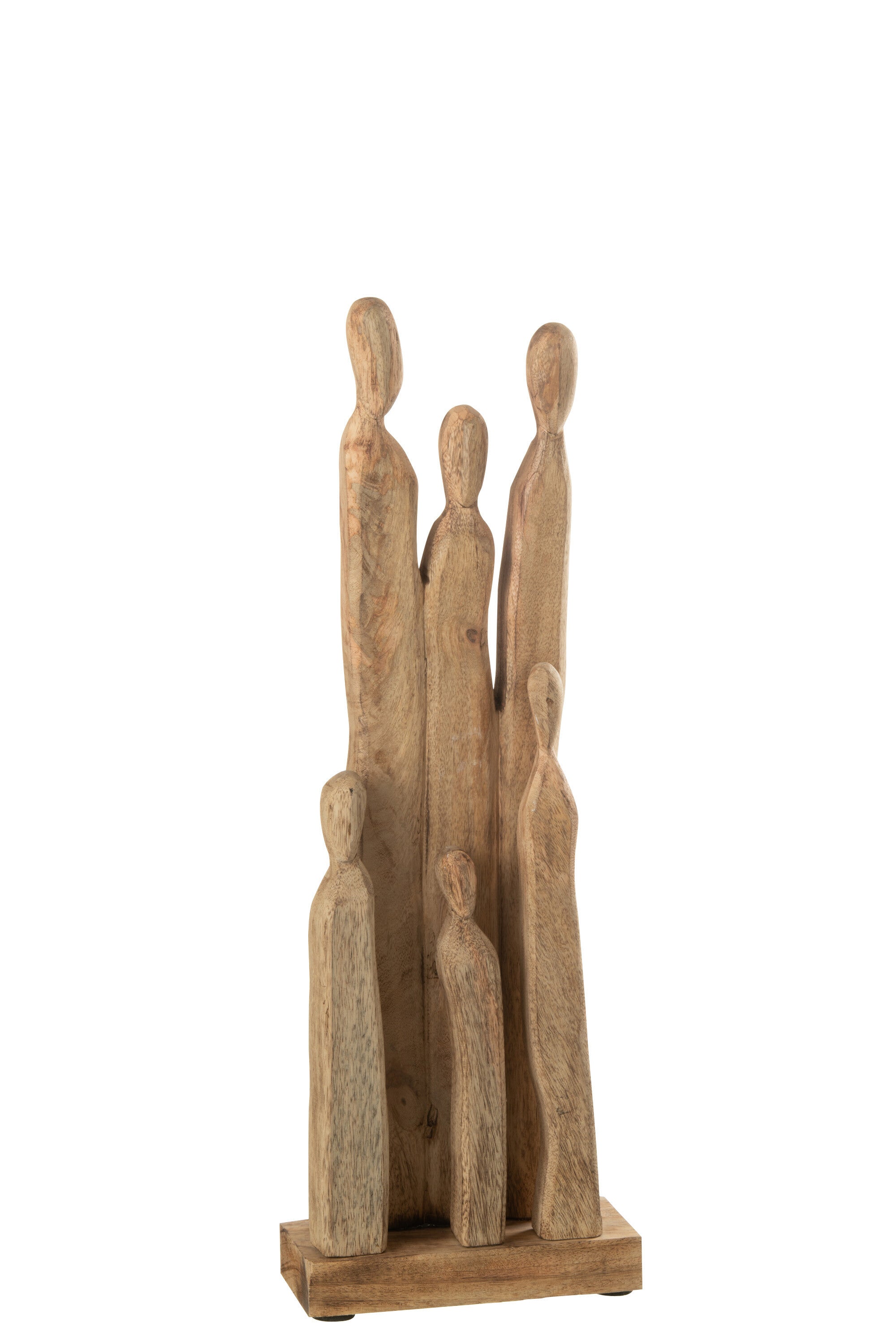 Groep Figuren Hout Naturel (20X9X60Cm) - (31089)