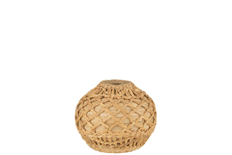 Vase Wicker Bamboo Natural Small - (31565)