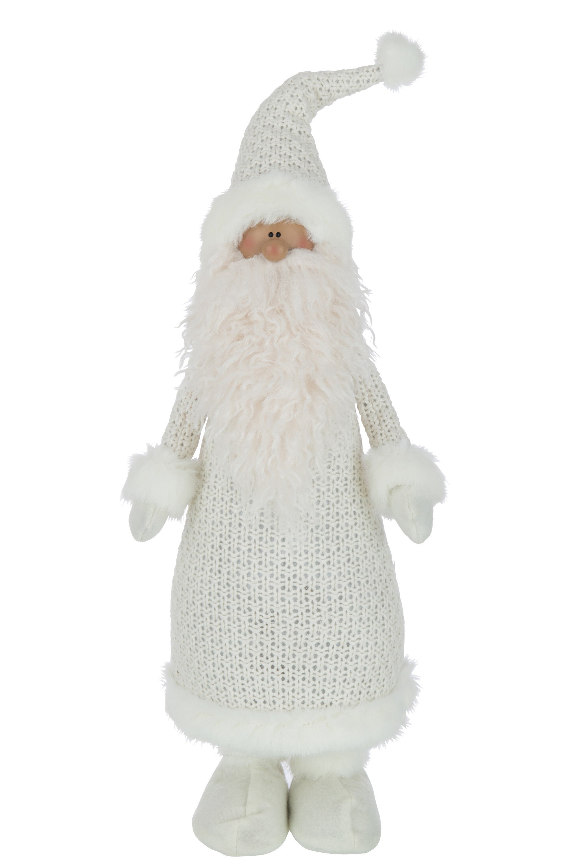 Kerstman Polyester Wit L - (35054)