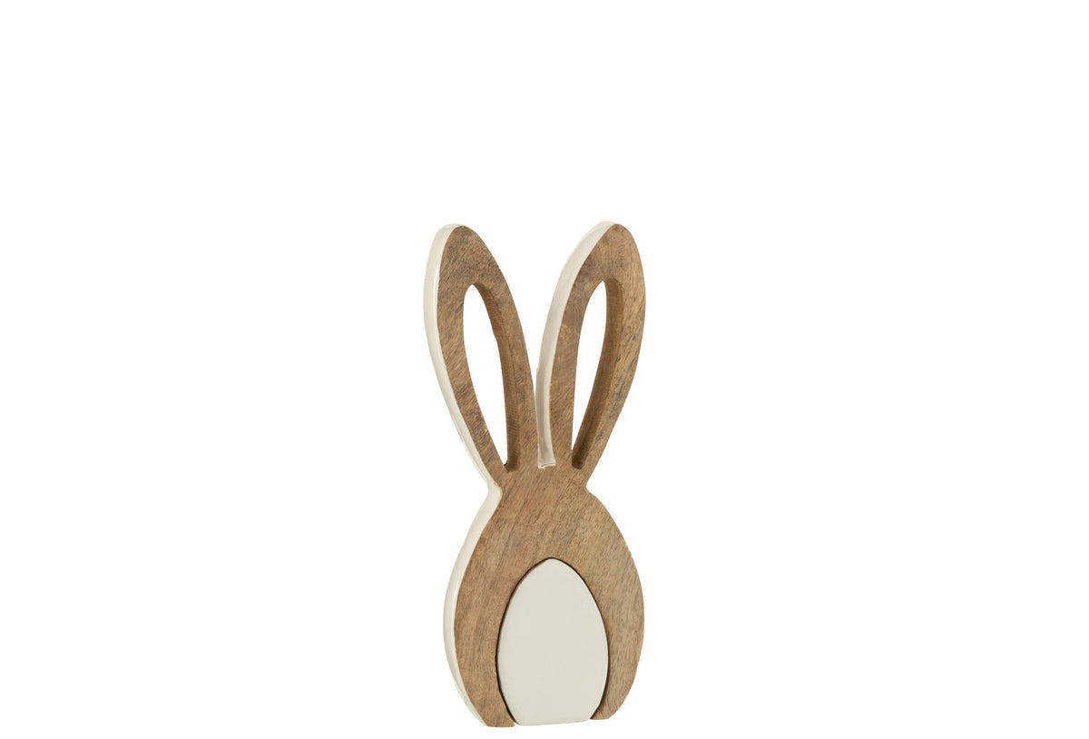 Rabbit ears Mango Wood White/Nat Medium - (40140)