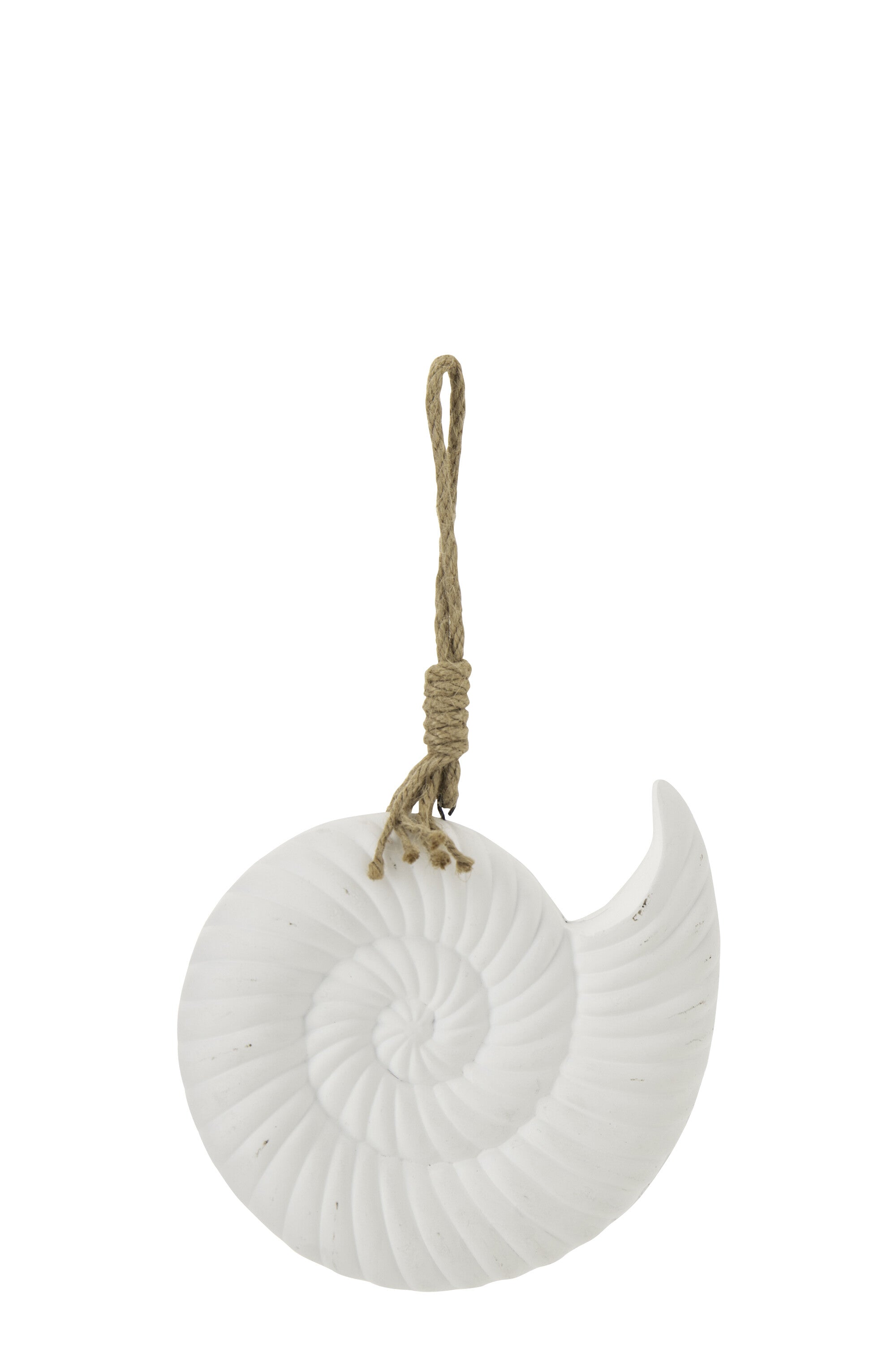 Hanger Schelp Mdf/Touw Wit - (60631)