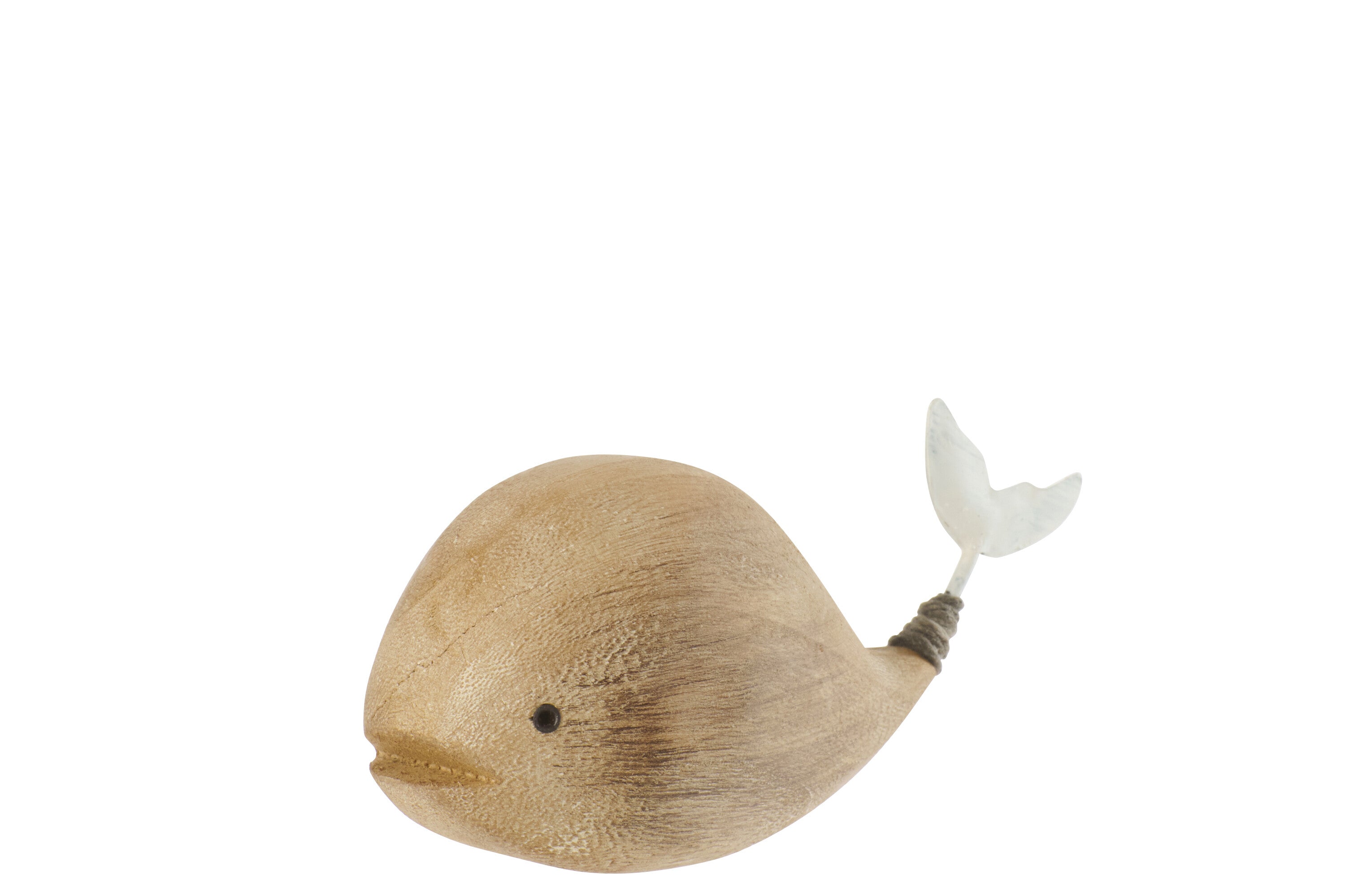 Walvis Paulowniahout Naturel/Wit Small - (64627)