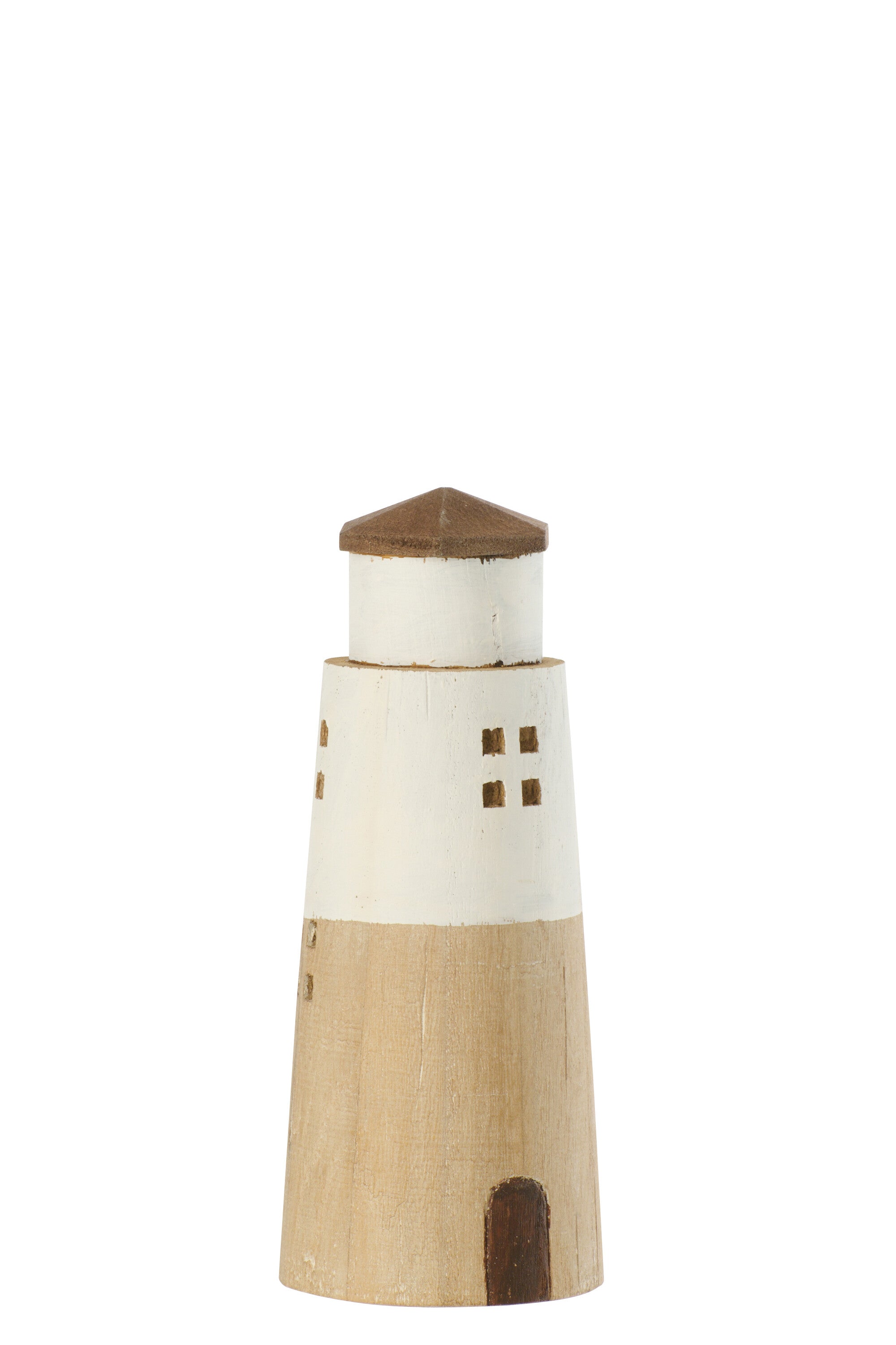 Vuurtoren Paulowniahout Naturel/Wit Small - (64637)