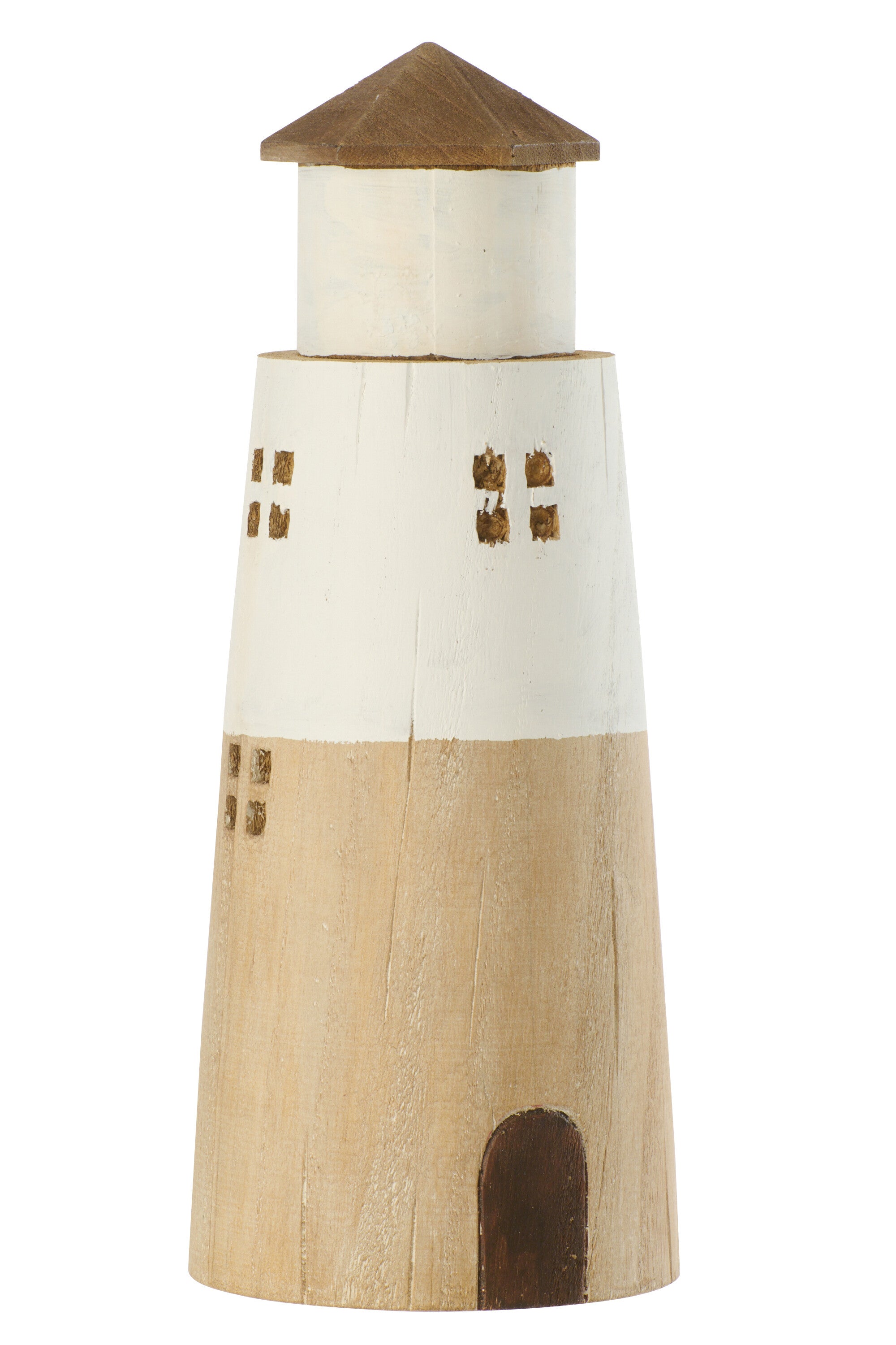 Vuurtoren Paulowniahout Naturel/Wit Large - (64638)