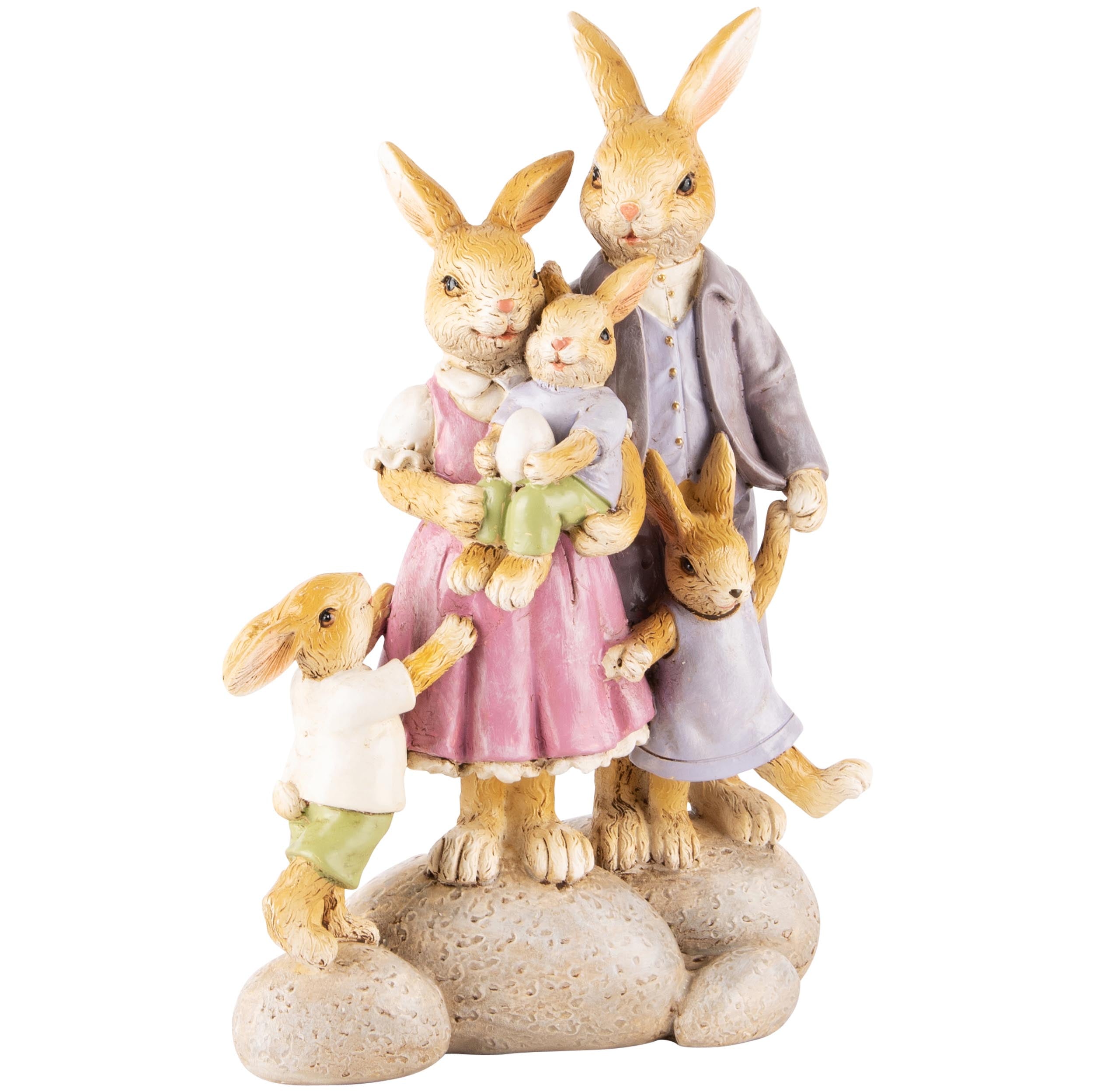 Famille de lapins sur le rocher (Dt-240126A)