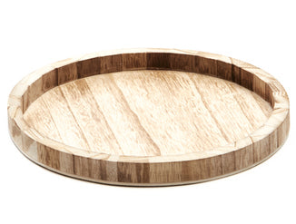 Plateau rond burnt L - (CH-0032)