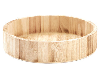 Bakje hout burnt rond  - (CH-1628)