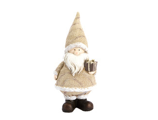 Kerstman woodlook met cadeau M - (CH-43782)