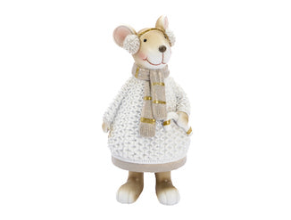 Muis oorwarmers wit L - (CH-43994)