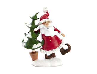 Kerstman met boom r/gr H15 - (CH-3419B)