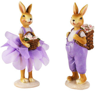 Koppel Bunny Paars Bloemen - (Dt-260306)