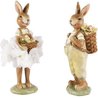 Koppel Bunny Lichtgeel Met Mand - (Dt-260308)