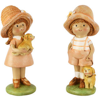 Koppel Kindjes Met Diertje - (Dt-260332)