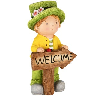 Jongen Staand 'Welcome' Geel/Groen- (DT-250771)