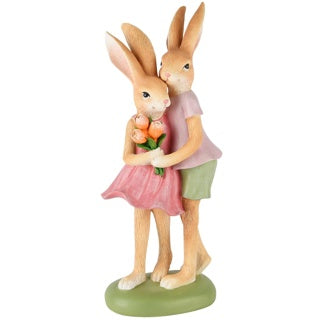 Koppel Bunnies Met Bloemen- (DT-250790)