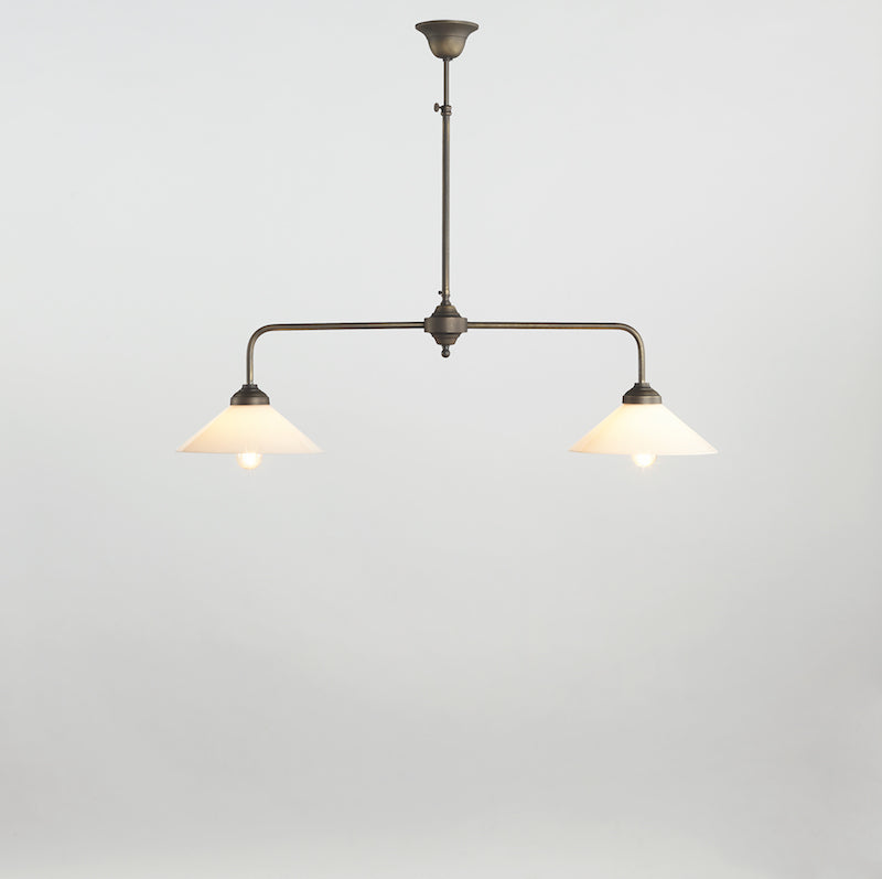 Pendant lamp Biliardo with opal glass 2