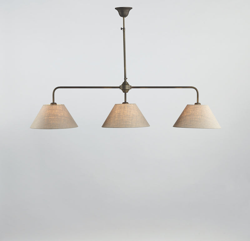 Pendant lamp Biliardo with fabric shade 3