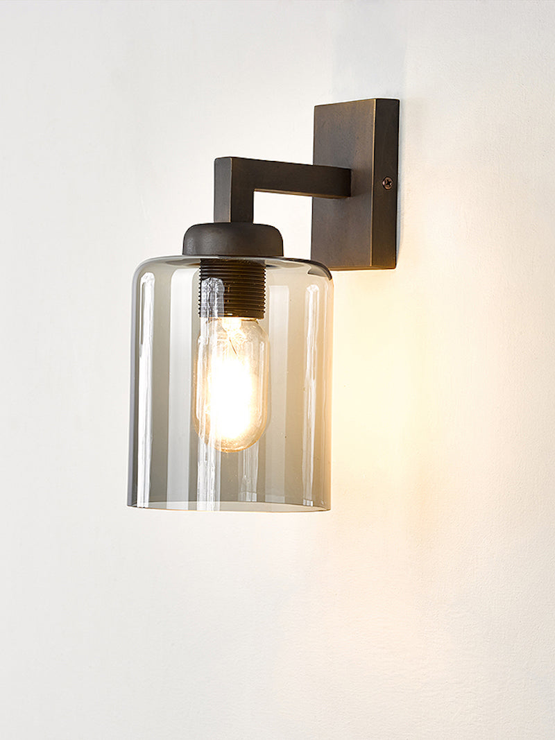 Wall light Vintage Boston Small Cylinder Fumé