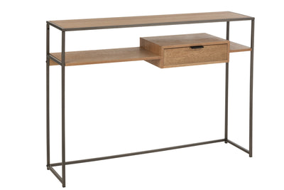 Console 1 Lade Hout/Metaal Naturel