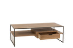 TV Table 1 Drawer Wood/Metal Natural