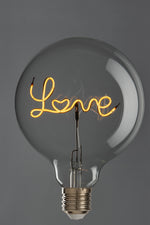 Led Lamp In Box Love Glass Yellow/Transparent E27 - (10668)