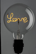 Led Lampe In Box Love Glas Gelb/Transparent E27 - (10668)