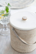 Cordon Bowl en bois de mangue blanchi à la chaux