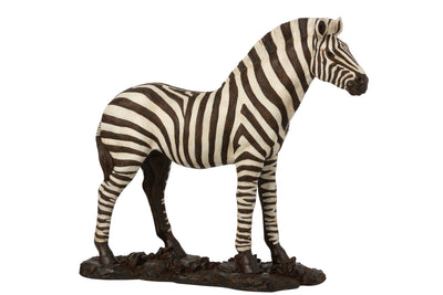 Zebra Poly Wit/Zwart Large