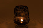 Lantern on Foot Bamboo Black/Natural Medium