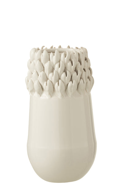 Vase Ibiza Keramik Weiß Klein