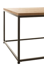 Side table Square Wood/Metal Natural Large