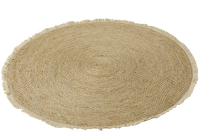 Teppich Quaste Mais Peel/Baumwolle Beige Weiß
