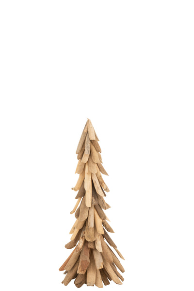 Arbre de Noël mince en bois flotté naturel Petit