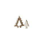 Weihnachtsbaum-Puzzle Mangoholz weiß/weiß waschen klein - (15906)