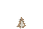 Christmas Tree Puzzle Mango Wood White/White Wash Small