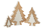 Kerstboom Puzzle Mango Hout Wit/White Wash Small - (15906)