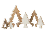 Weihnachtsbaum-Puzzle Mangoholz weiß/weiß waschen klein - (15906)