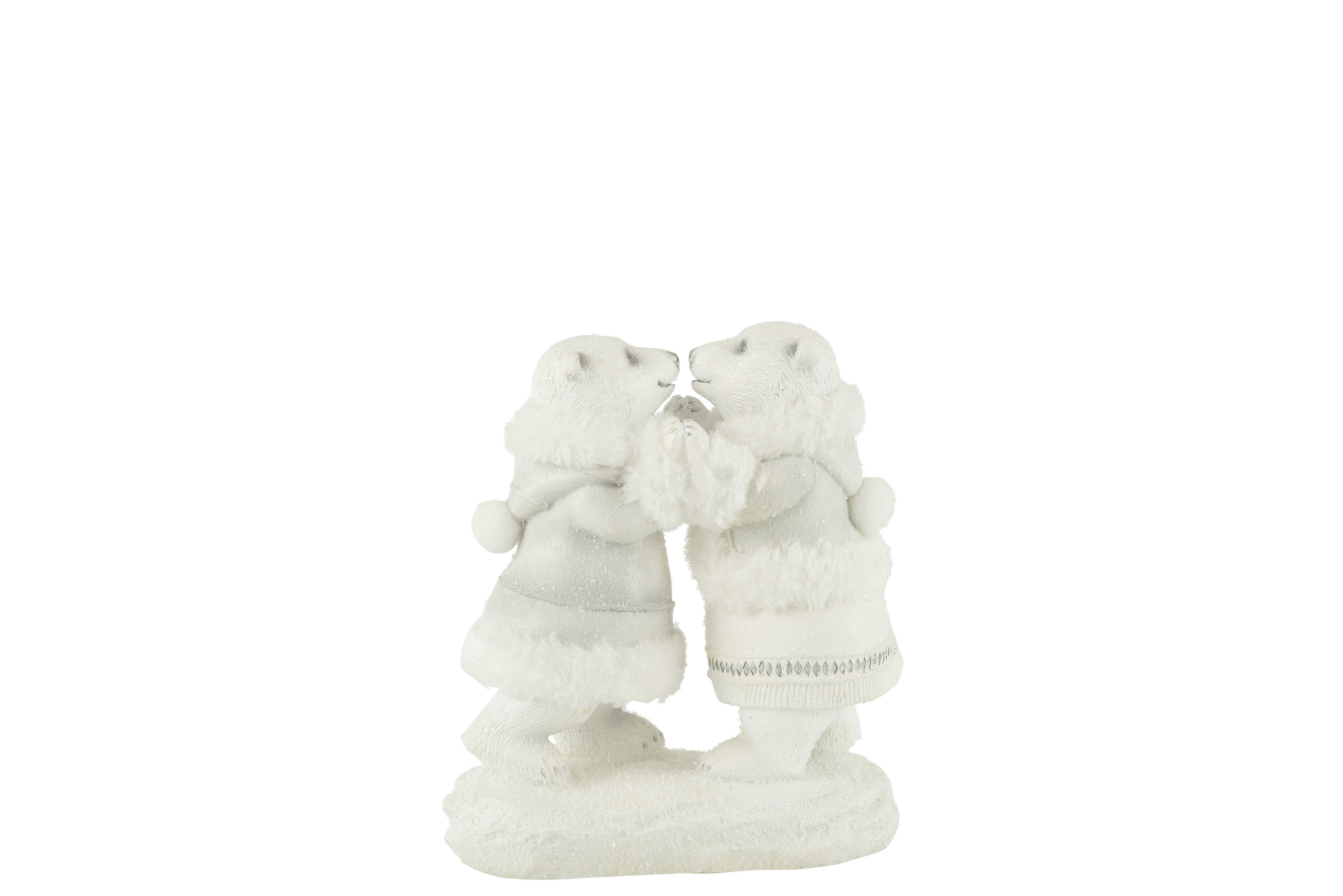 Couple d'ours polaires Poly Blanc/Gris