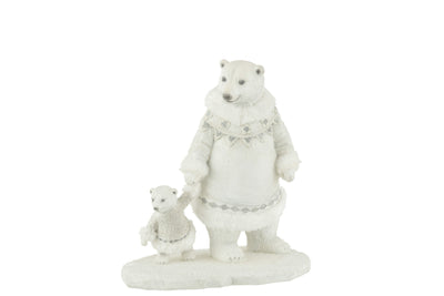 Polar bear+bear Hand In Hand Poly Blanc/Gris