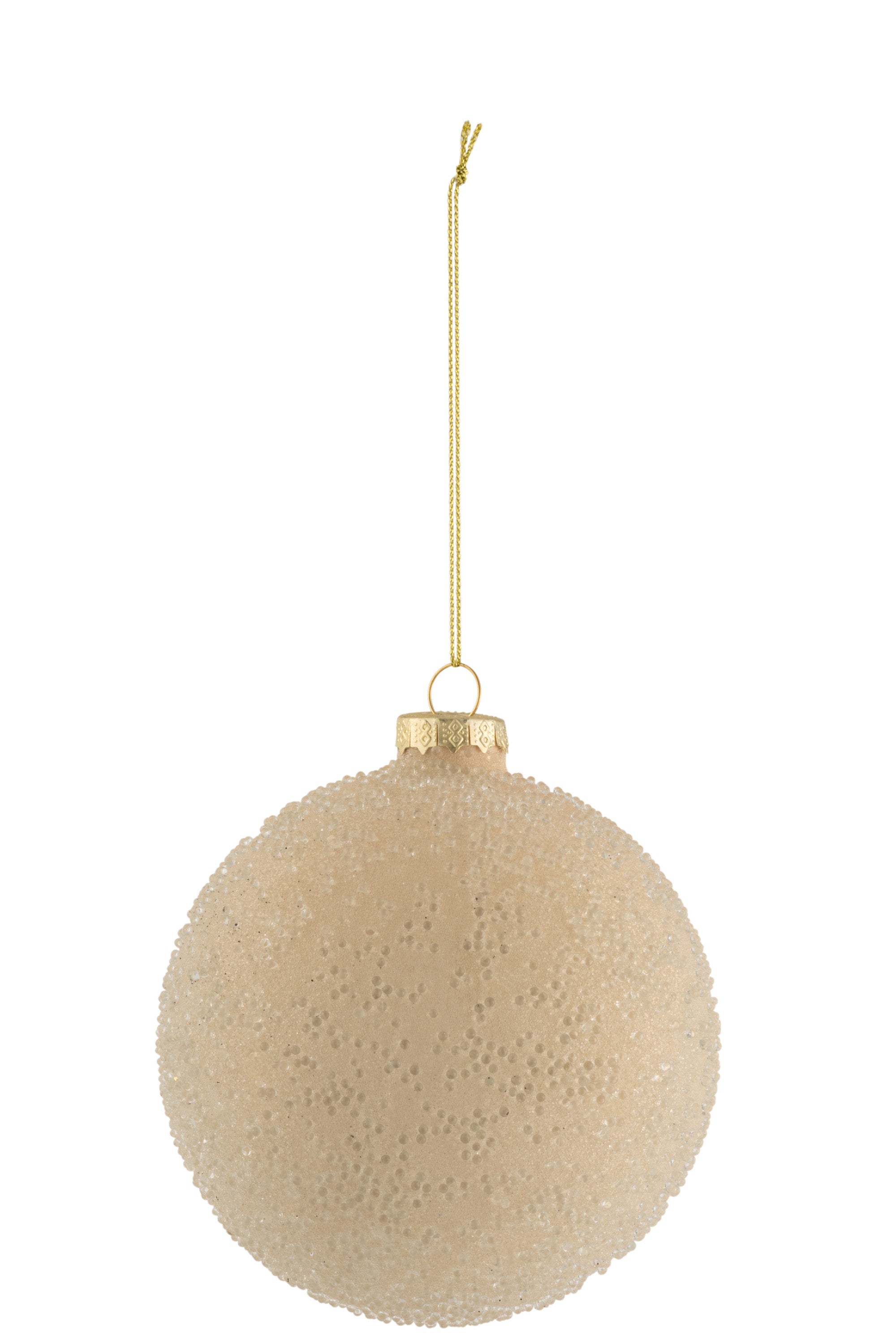 Perles boule de Noël Verre Beige Moyen